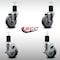 Service Caster 4'' SS Thermoplastic Rubber Wheel Swivel 1-3/4'' Expanding Stem Caster Set 2 Brakes, 4PK SCC-SSEX20S414-TPRB-2-TLB-2-134 - alternate 5